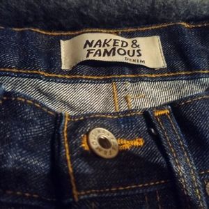 Lightly used naked and famous easy guy left hand twill selvedge jeans